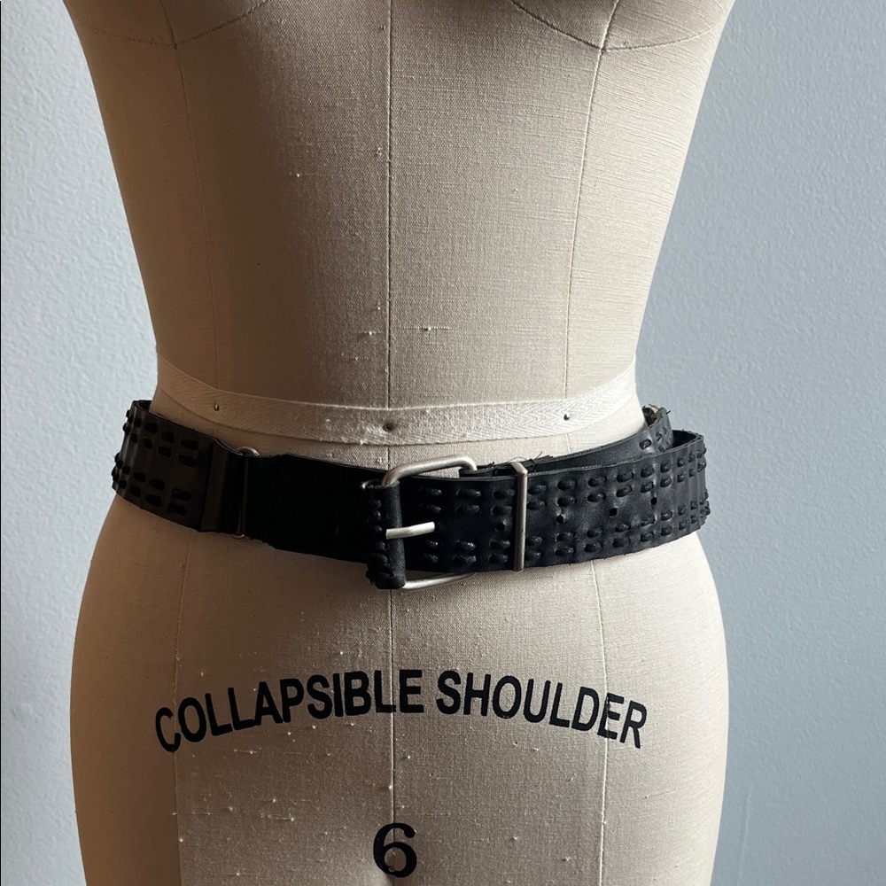 Chic Black Studded Women's Belt